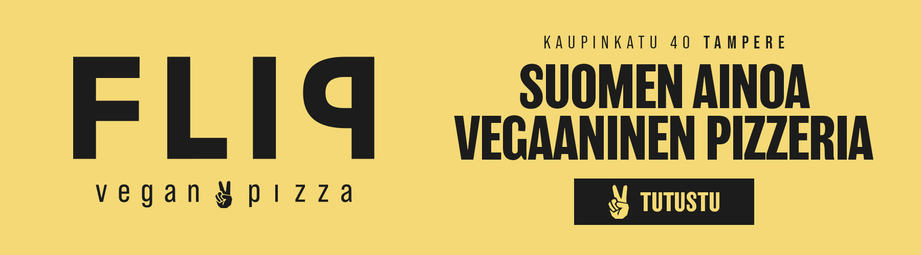 Flip Vegan Pizza -mainos